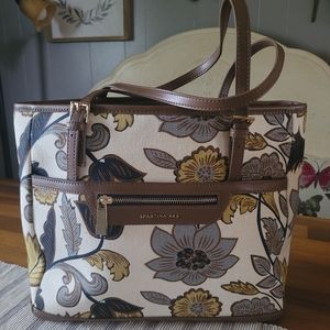 Floral paisley spartina tote bag